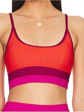 Beach Riot Emmy Ribbed Swim Bikini Top Medium